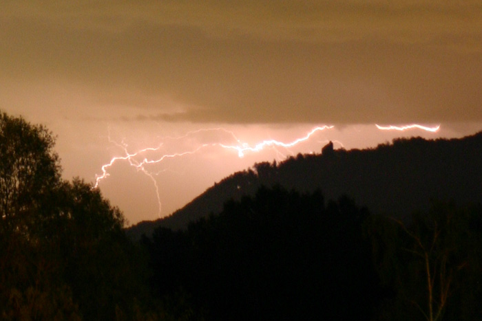 Gewitter Ruine Bodman