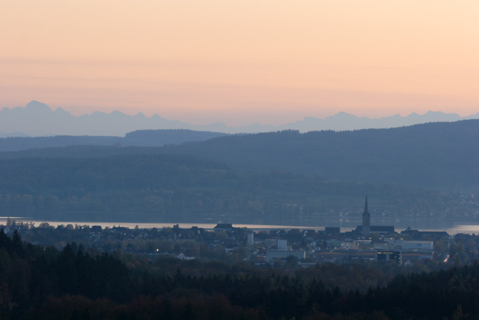 Radolfzell Abenddmmerung Alpen