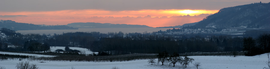 Alpenpanorama von Wahlwies gesehen