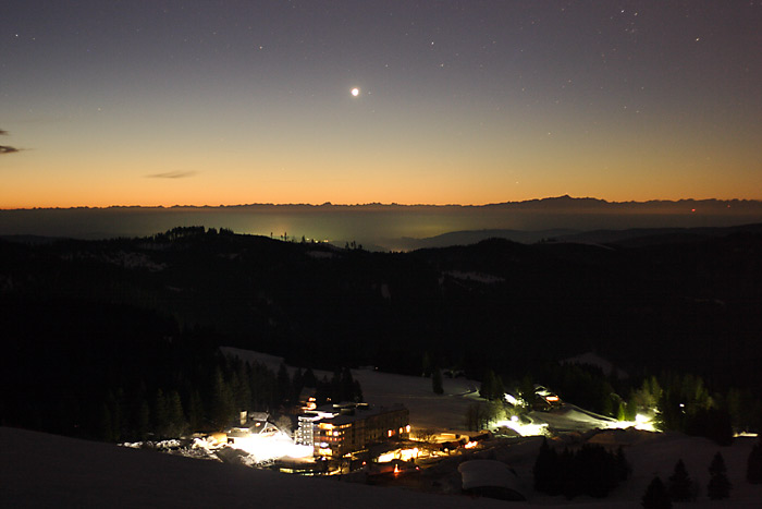 Venusaufgang am Feldberg mit Feldberger Hof