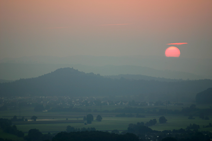 Sonnenaufgang Friedinger Schloss Hegau