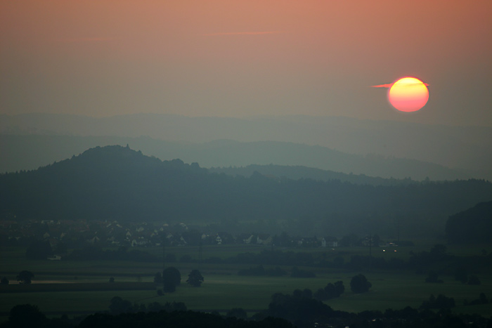 Sonnenaufgang Friedinger Schloss Hegau