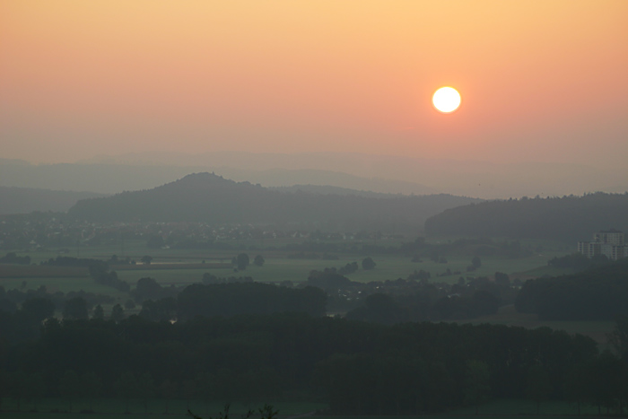 Sonnenaufgang Friedinger Schloss Hegau