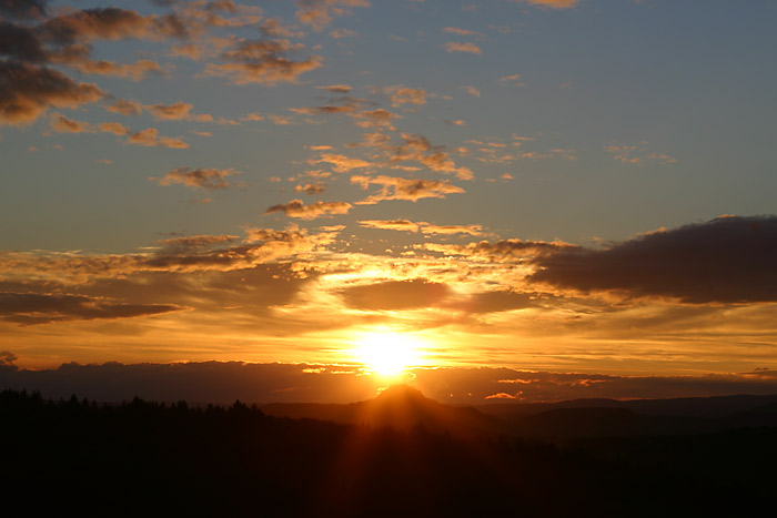 Sonnenuntergang Festungsruine Hohentwiel Steilingen