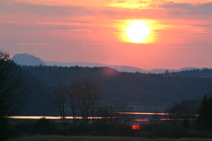 Sonnenuntergang Mindelsee Hohentwiel