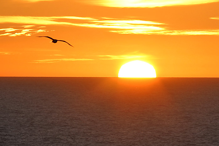 Sonnenuntergang Cornwall Meer