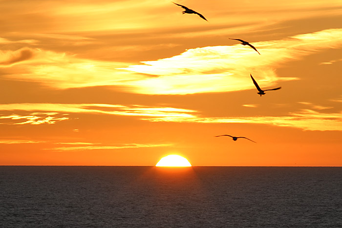 Sonnenuntergang Cornwall Meer