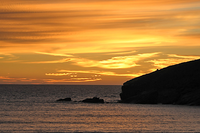 Abendrot Cornwall Meer