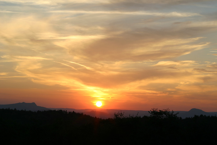 Sonnenuntergang Hohenstoffeln Hohenhewen Hegau