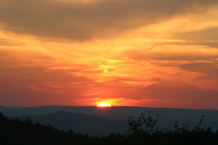 Sonnenuntergang Hohenkrhen Hegau