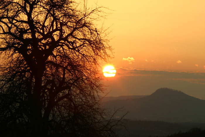 Sonnenuntergang Hohenhewen Hegau