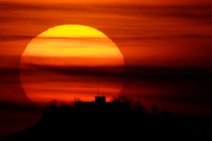 Sonnenuntergang Ruine