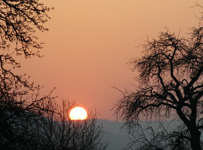 Sonnenaufgang Ekliptik Wahlwies