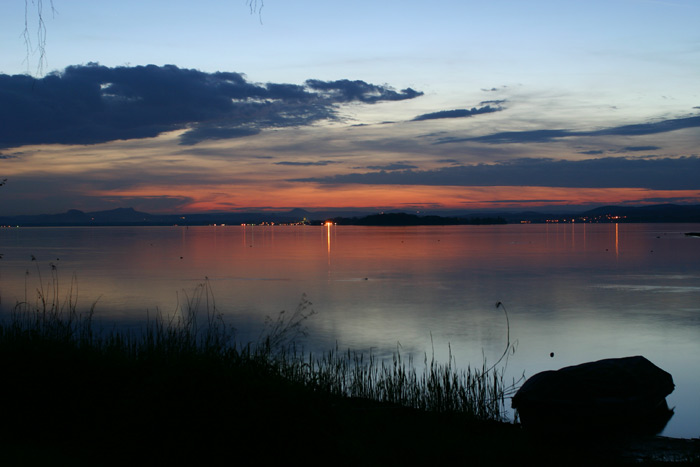 Insel Reichenau Abendrot Bodensee Hegau